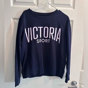 Victorias Secret Sweatshirt, Victoria Sport. Navy Blue. Gently used. Size Medium